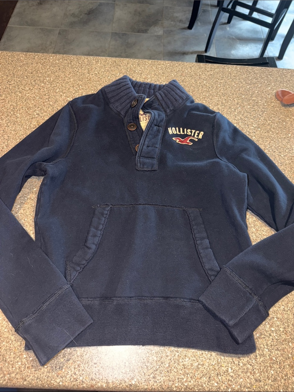Hollister Vintage Y2k Pullover Henley Sweatshirt